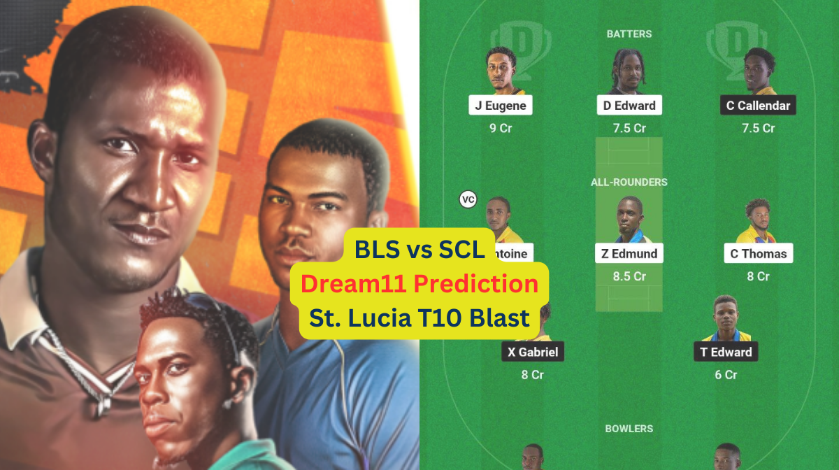 BLS vs SCL Dream11 Prediction in Hindi, Match 27, प्लेइंग इलेवन, पिच रिपोर्ट, Dream11 Team, इंजरी अपडेट – St. Lucia T10 Blast, 2024