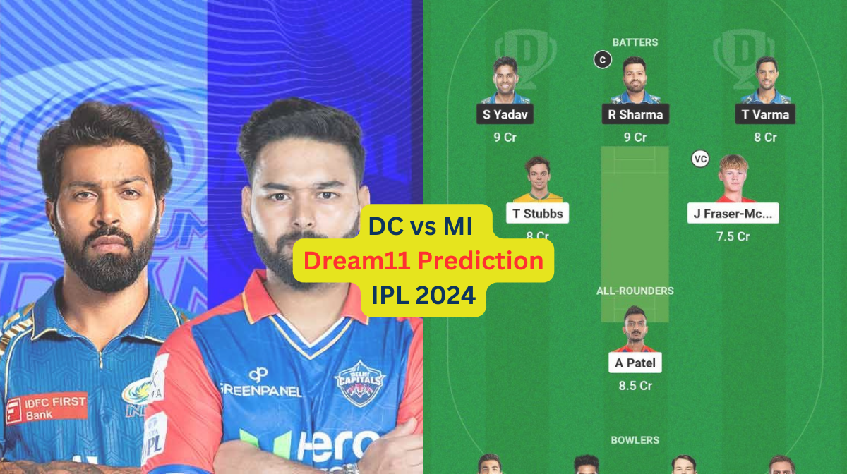 DC vs MI Dream11 Prediction in Hindi, Match 43, प्लेइंग इलेवन, पिच रिपोर्ट, Dream11 Team, इंजरी अपडेट – IPL 2024