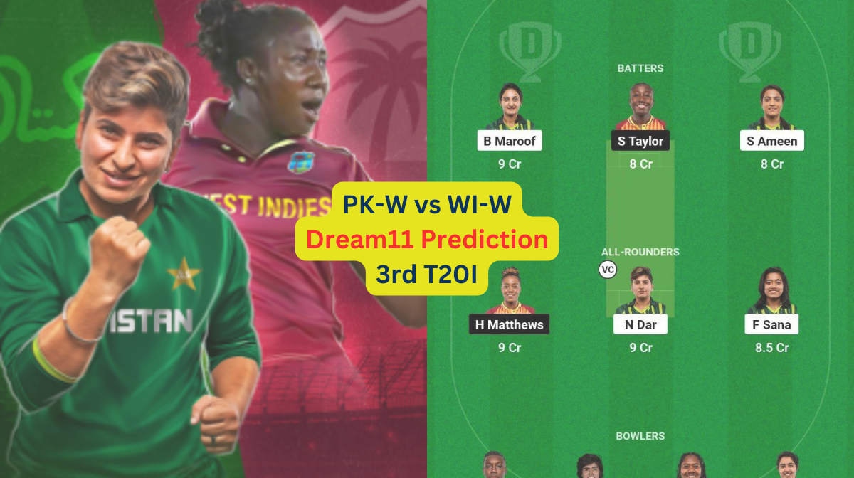 PK-W vs WI-W Dream11 Prediction in Hindi, 3rd T20I, प्लेइंग इलेवन, पिच रिपोर्ट, Dream11 Team, इंजरी अपडेट – West Indies Women tour of Pakistan