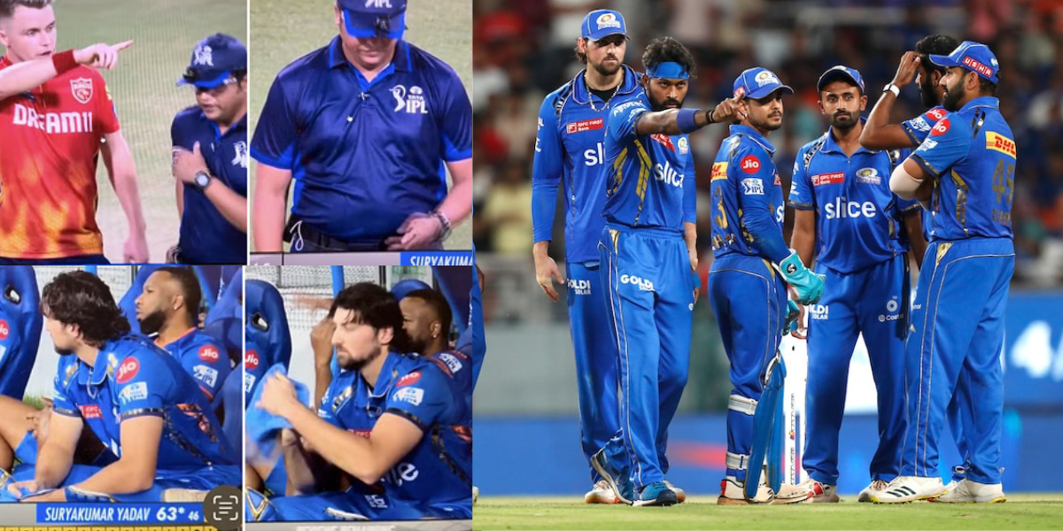 mumbai indians committed foul on tim david drs in mi-vs-pbks match video viral