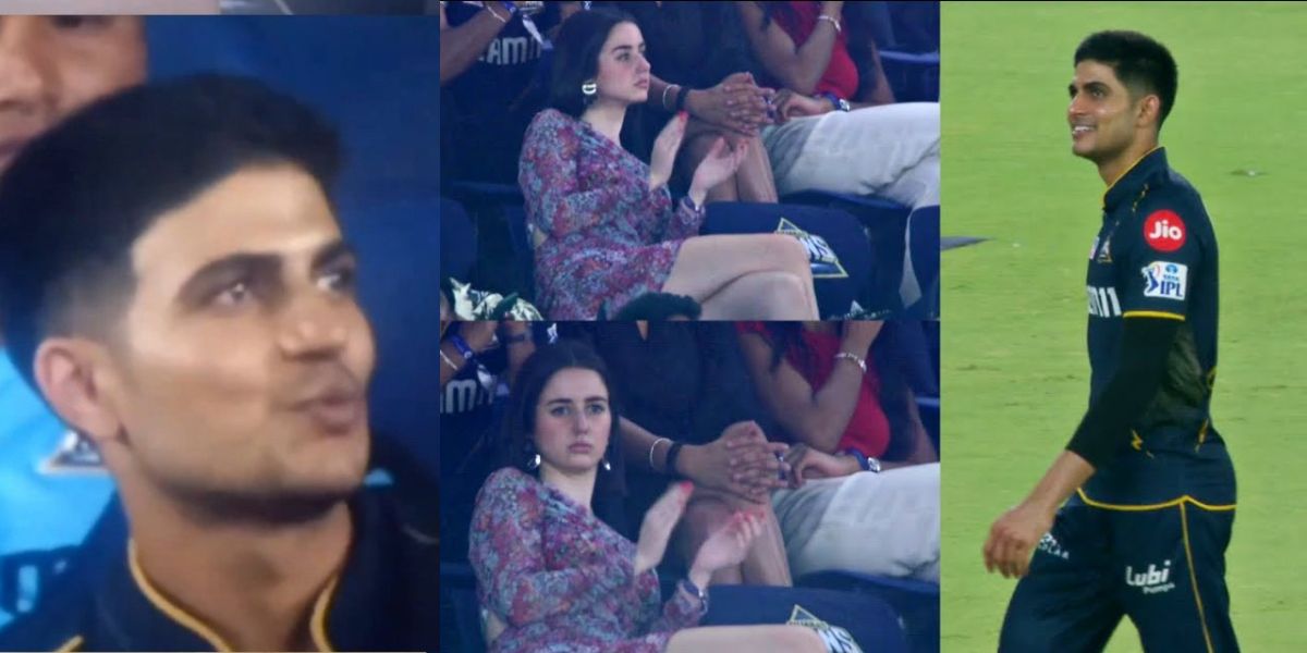 video shubman gill went crazy about mystery girl who looks like ana de armas and did flying kiss
