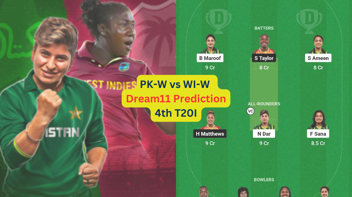 PK-W vs WI-W Dream11 Prediction in Hindi, 4th T20I, प्लेइंग इलेवन, पिच रिपोर्ट, Dream11 Team, इंजरी अपडेट – West Indies Women tour of Pakistan