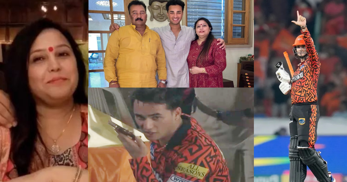 video abhishek-sharma took blessings from his mother after scoring 75 runs to lead SRH to victory