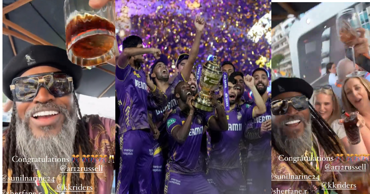 video-chris-gayle-congratulated-kkr-in-a-special-way-on-winning-the-ipl-2024-trophy