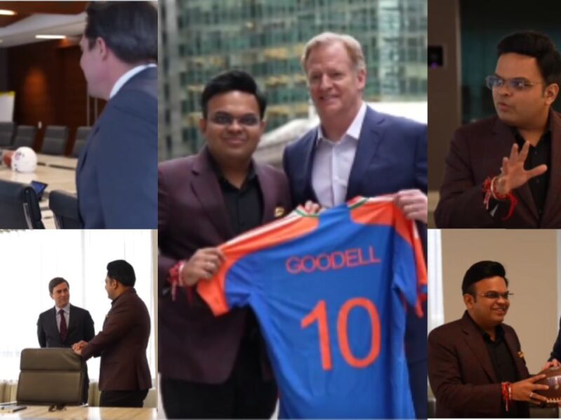 VIDEO: जय शाह ने अमेरिका में NFL के कमिश्नर से की मुलाकात, गिफ्ट में दी टीम इंडिया की जर्सी, फिर चली लंबी बातचीत