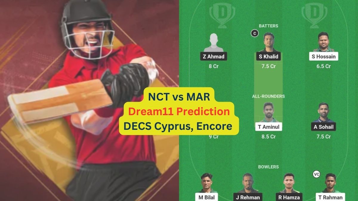 NCT vs MAR Dream11 Prediction in Hindi, Match 48, प्लेइंग इलेवन, पिच रिपोर्ट, Dream11 Team, इंजरी अपडेट – ECS Cyprus, Encore, 2024