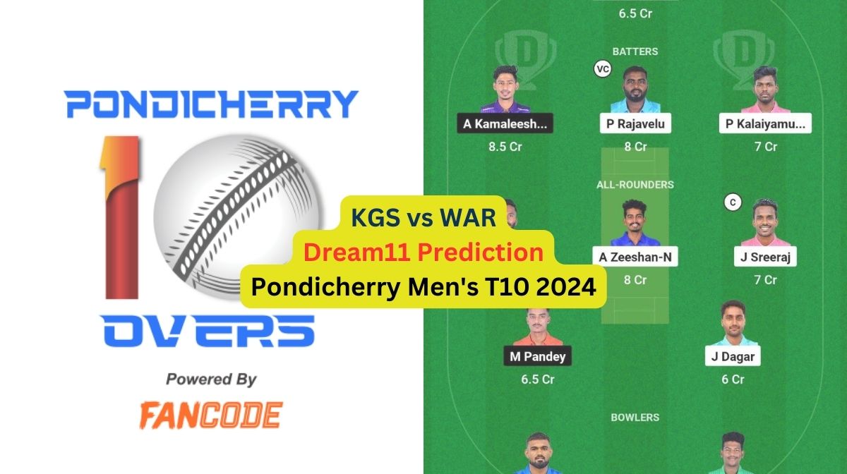 KGS vs WAR Dream11 Prediction in Hindi