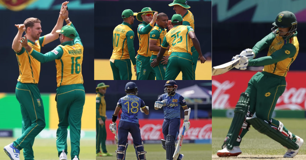 south africa beat sri lanka by 6 wickets in sl-vs-sa 4rth t20 world cup 2024 match