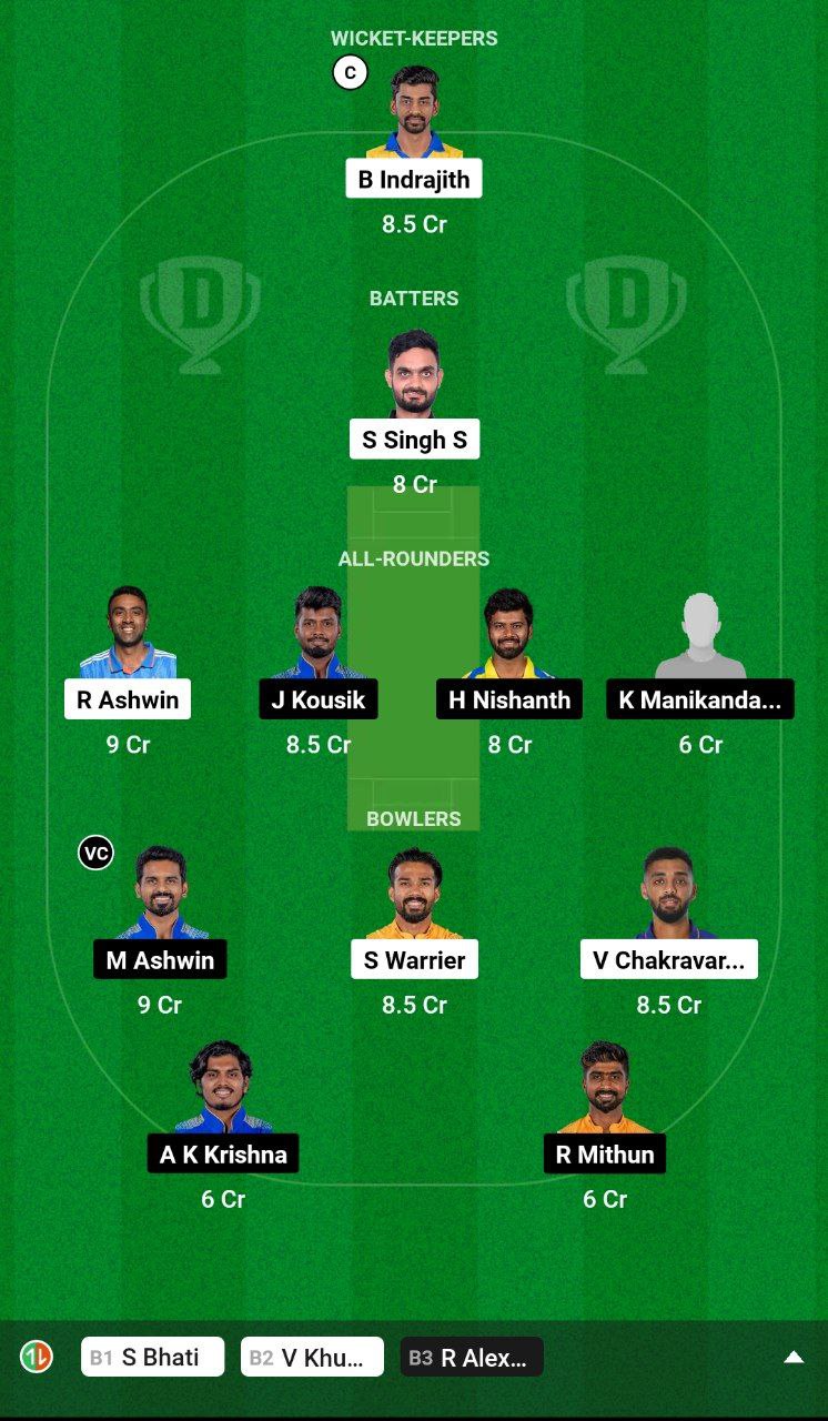 DD vs SMP Dream11 Team