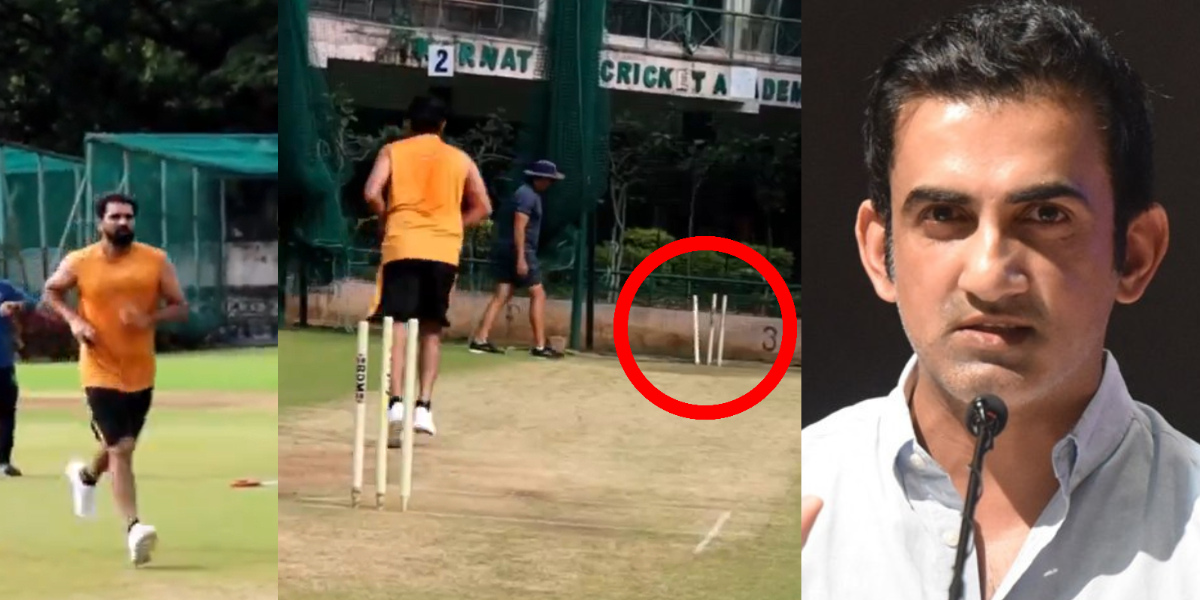 Video of mohammed-shami's bowling practice in the nets goes viral Gambhir can give him chance on Sri Lanka tour