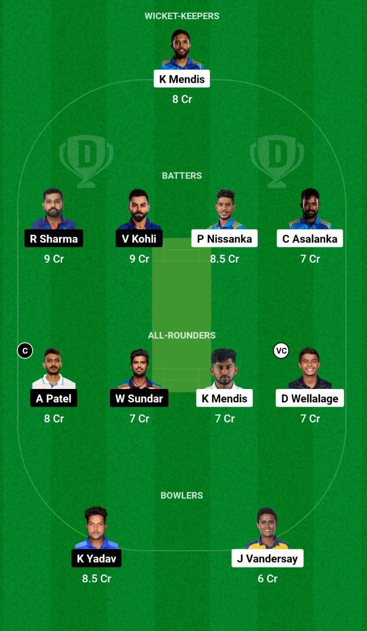 SL vs IND Dream11 Team