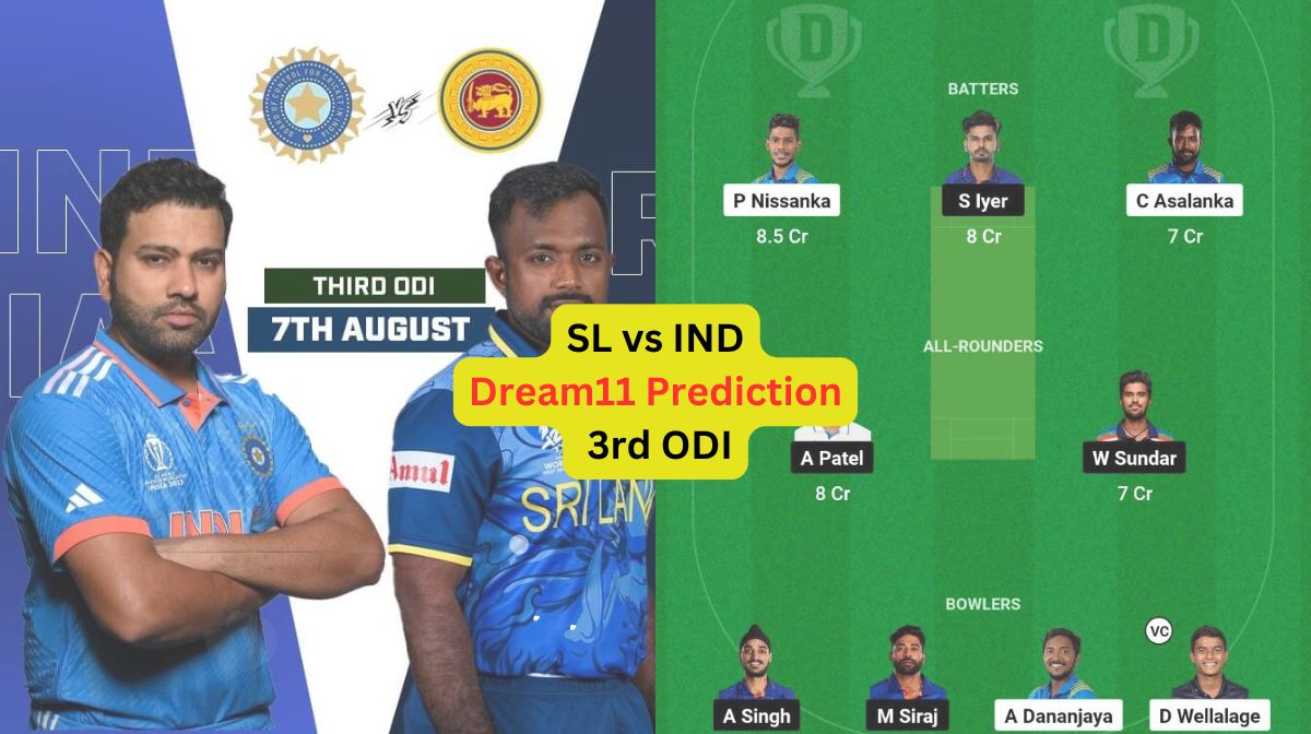 SL vs IND Dream11 Prediction in Hindi, 3rd ODI