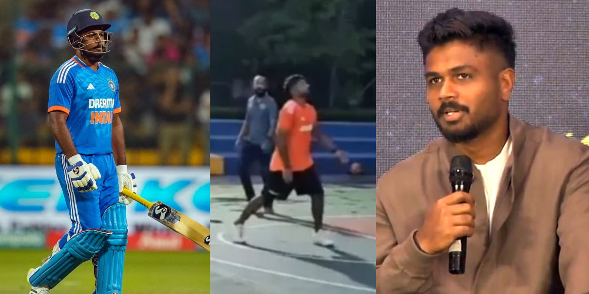 video-Sanju Samson left cricket overnight and is now playing football in basketball court