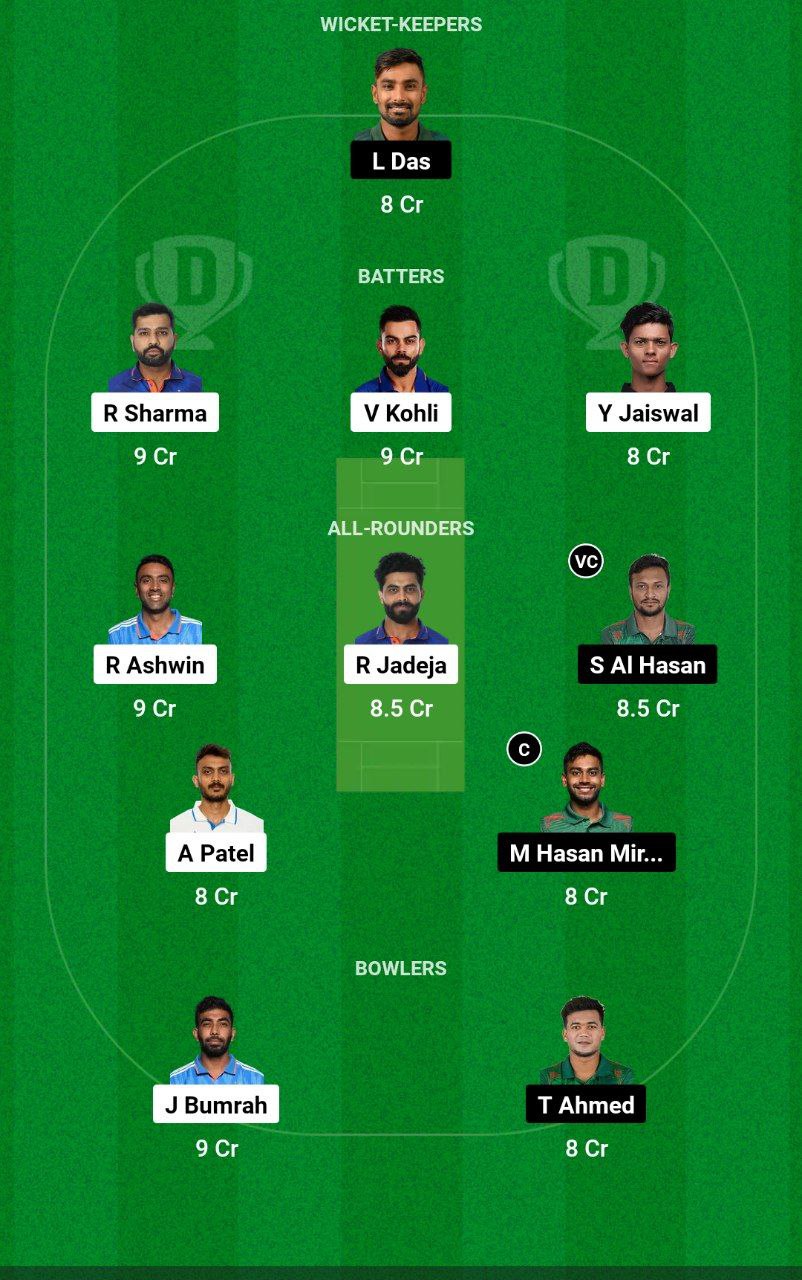 IND vs BAN Dream11 Prediction