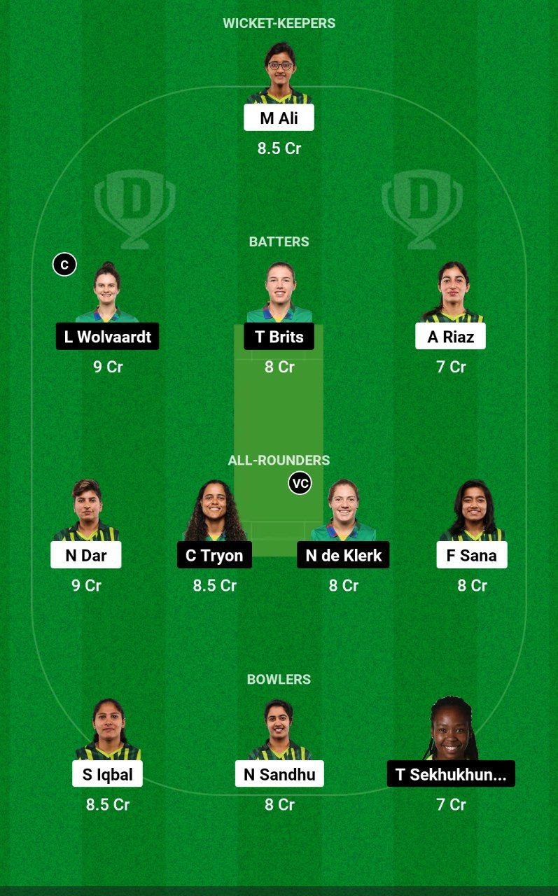 PK-W vs SA-W Dream11 Prediction