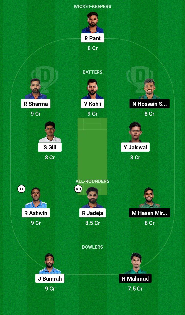 IND vs BAN Dream11 Prediction 