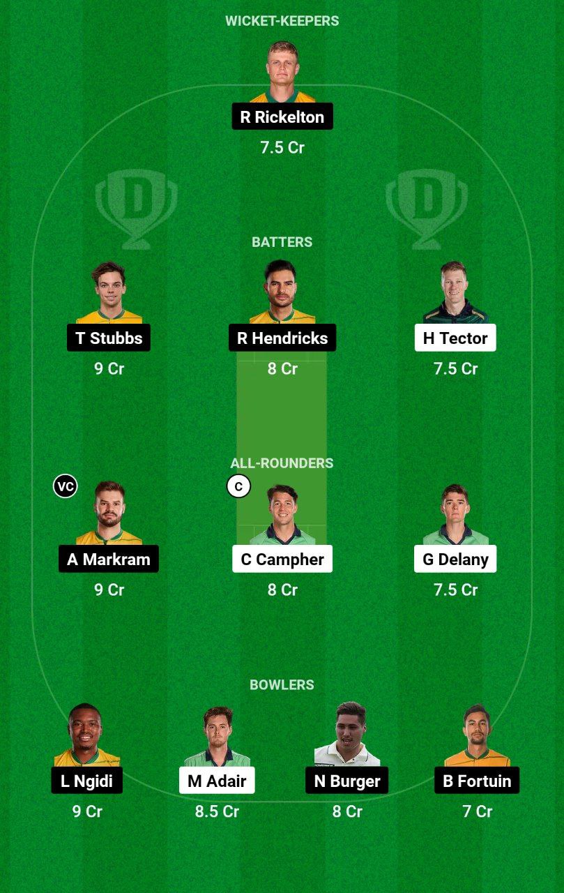 IRE vs SA Dream11 Prediction