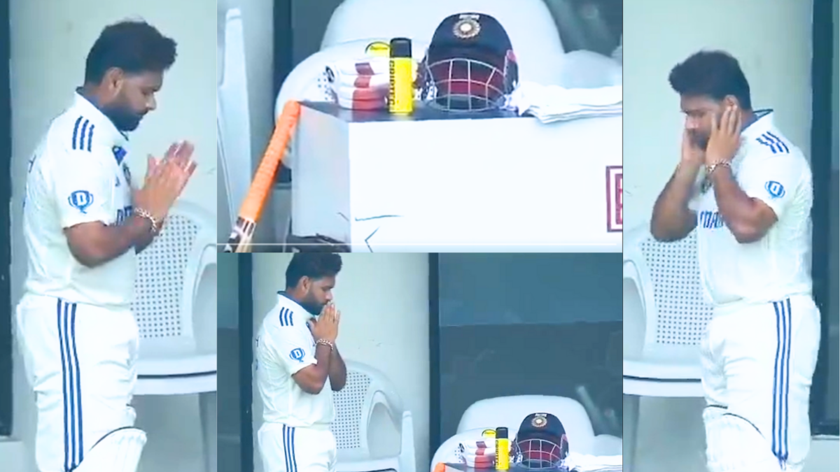 Rishabh Pant ने मैदान पर उतरने से पहले की बल्ले की पूजा, चेन्नई टेस्ट के तीसरे दिन दिखा गजब नजारा, VIDEO वायरल