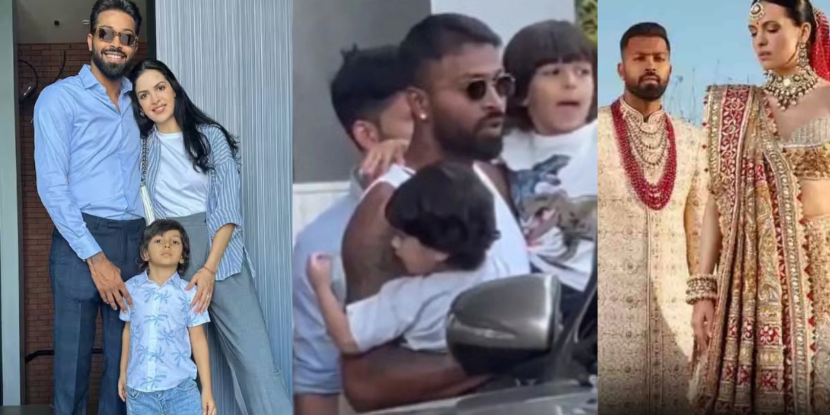 Hardik Pandya met his son Agastya video viral