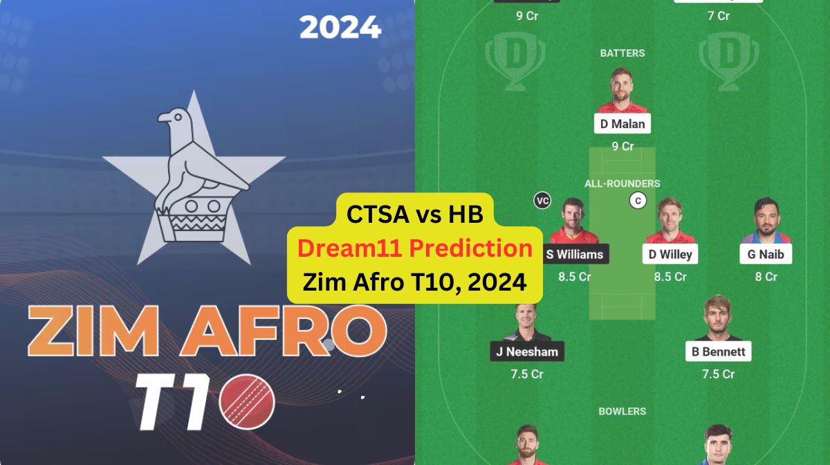 CTSA vs HB Dream11 Prediction in Hindi, Match 2, प्लेइंग इलेवन, पिच रिपोर्ट, Dream11 Team – Zim Afro T10, 2024